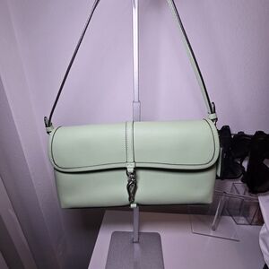 Mint Green Leather Shoulder Bag